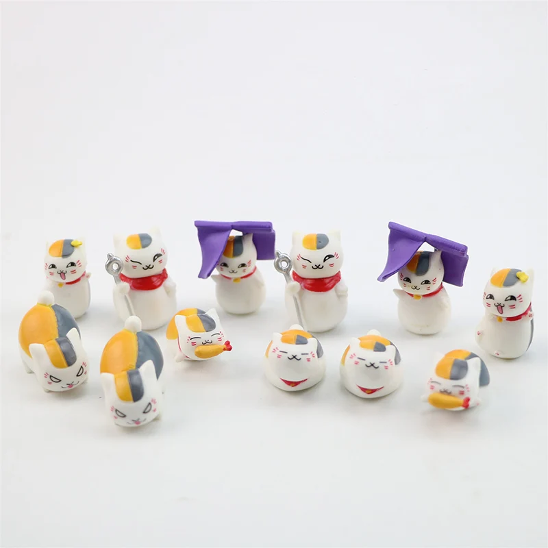 

6/12 pcs/set Natsume Yuujinchou Anime Cartoon Nyanko Sensei Cat Action Figure Toys Room Decoration Collection Model Kids Gifts