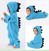 newborn costume baby romper Infant Toddler Baby Girls Boys Dinosaur Hoodie Romper Zip Clothes Jumpsuit