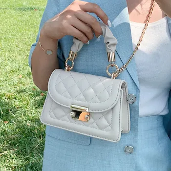 

Summer Fashion Small Bag 2020 New Diamond Lattice Female Handbags Popular Chain Shoulder Messenger Bag Wild Small Square Bags