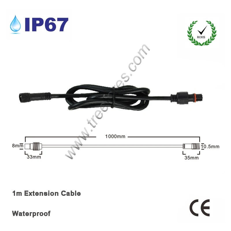 0 1m IP67 Extension Cable