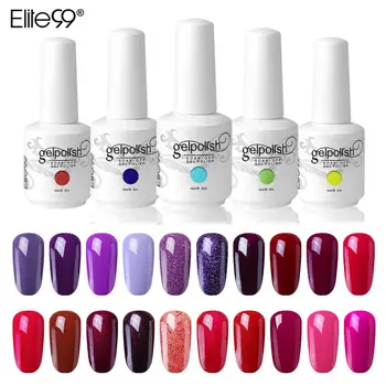 

Elite99 15ml Nail Gel Polish Hybrid Varnish For Nail Art Base Top Coat Needed Semi Permanent UV Gel Nail Polish For Manicure