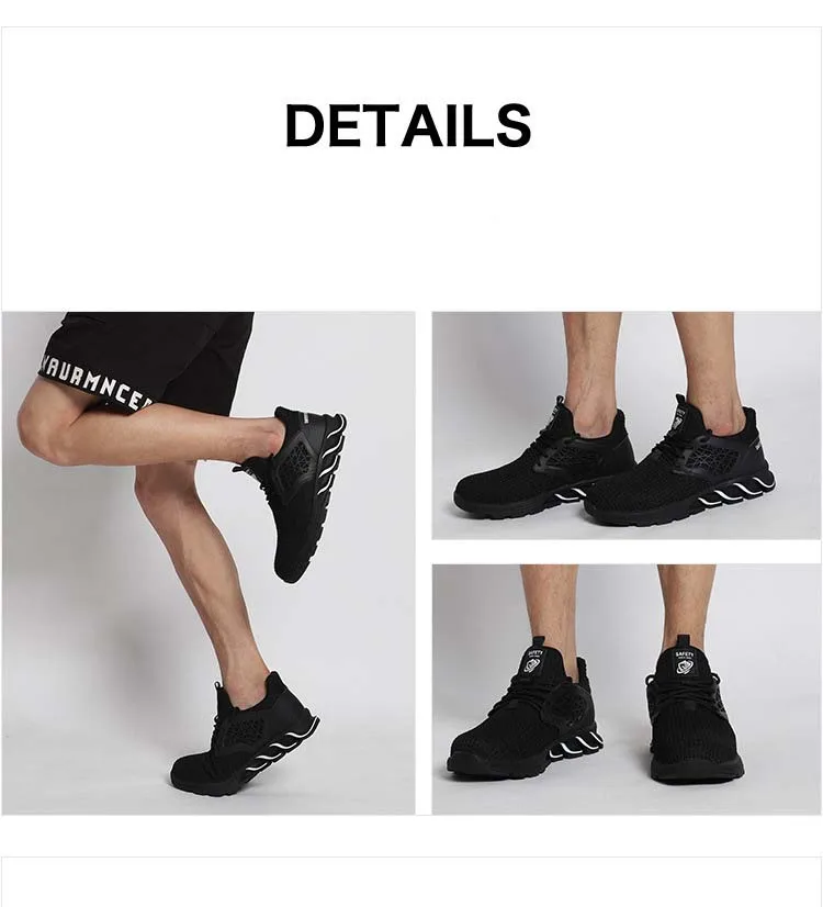 Wan Leigh Huw S/модные рабочие ботинки г. Мужские легкие дышащие защитные кроссовки со стальным носком Противоударная защитная обувь