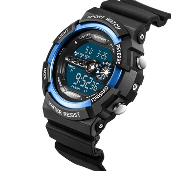 

SANDA Outdoor Sports Men Digital Watchesb Casual LED Waterproof Stop Watch Repeater Shockproof Students Male Digital Watch
