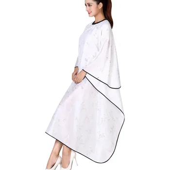 

Waterproof Hairdressing Cape Stain Resistant Haircut Cape Hair Cutting Cloak Haircut Gown for Men Women (White)