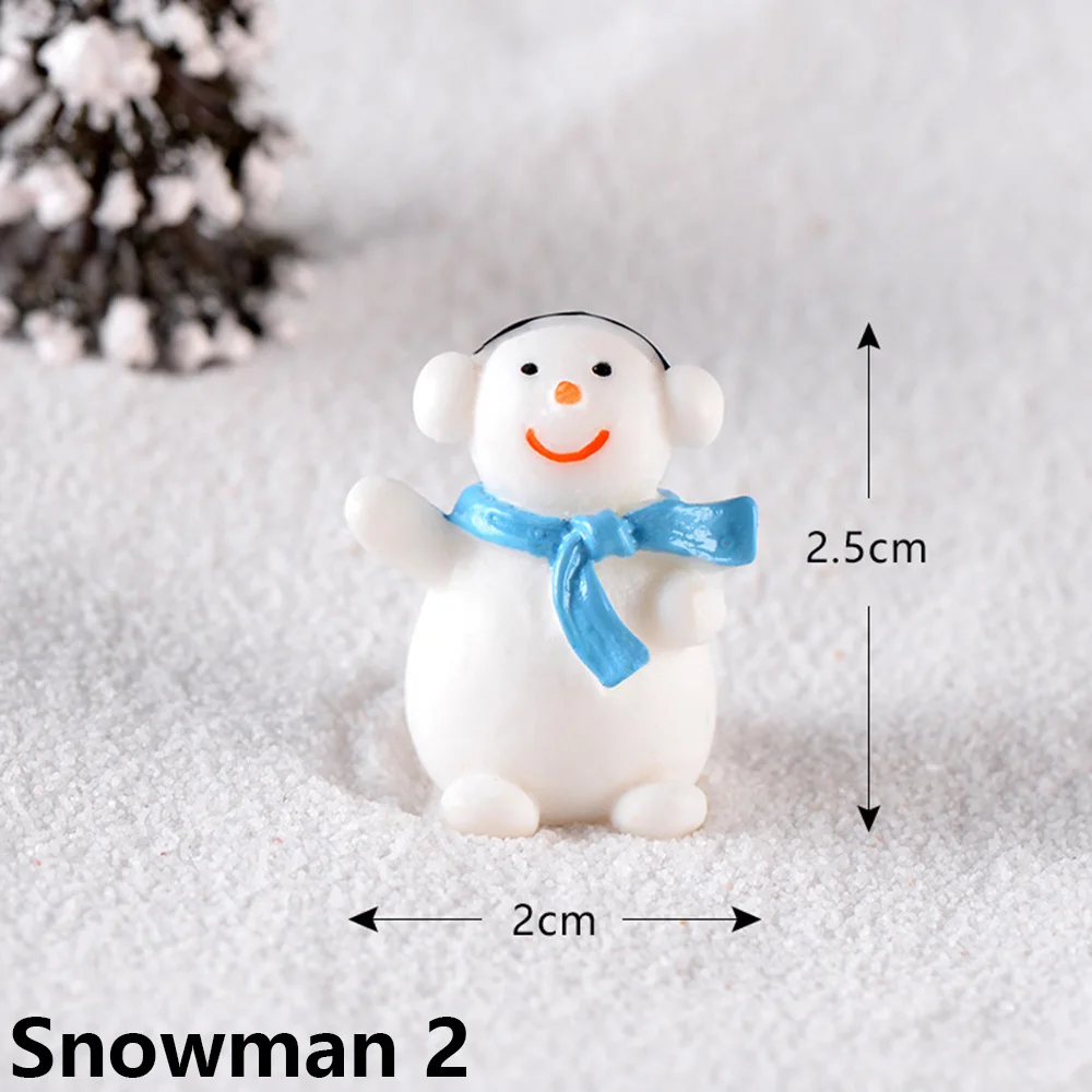 Рождественский орнамент подарок микро бонсай для пейзажа сказочное украшение для дома, сада фигурка снеговика Мини Санта Клаус рождественские украшения - Цвет: Snowman 2