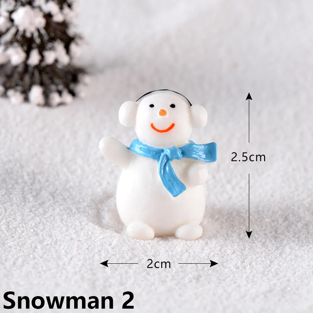 Snowman 2 Рождественский орнамент подарок микро бонсай для пейзажа сказочное украшение для дома, сада фигурка снеговика Мини Санта Клаус рождественские украшения - Цвет: Snowman 2