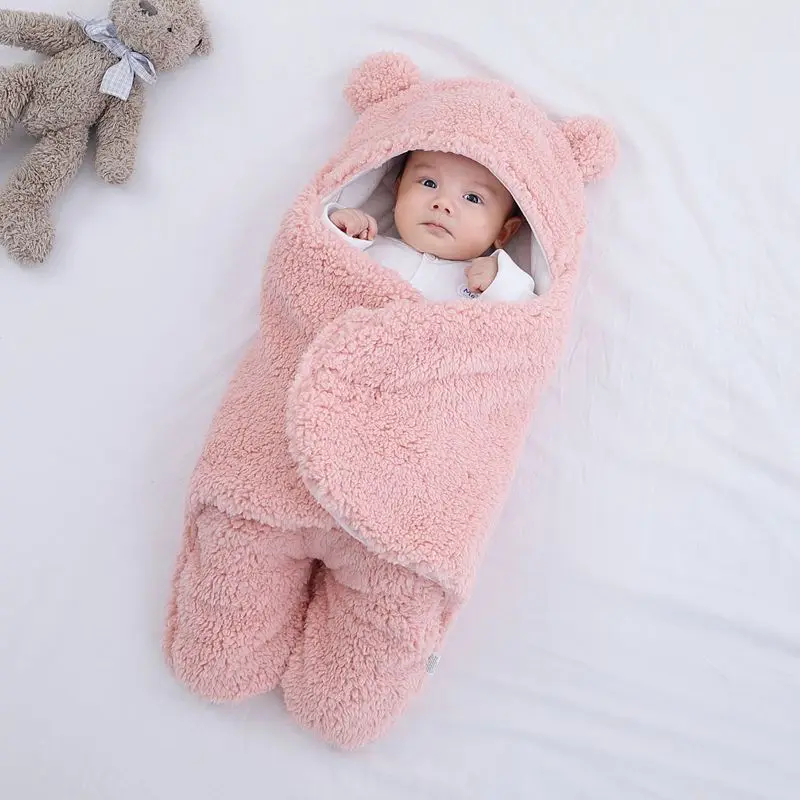 BNWT Baby Girl Sz 9/12 Months JK Baby Long Sleeve Pink Polar Fleece Sleeping Bag 