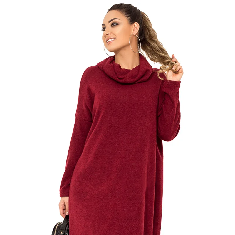 TUHAO осенне-зимние женские платья 6XL 5XL 4XL большого размера Элегантное повседневное платье размера плюс офисные комбинезоны Vestidos LZ05