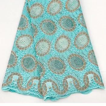 

African Lace fabric High Quality French Tulle Swiss Rhinestones lace Embroidery Nigerian Lace Fabrics For Wedding dress 5 Yards