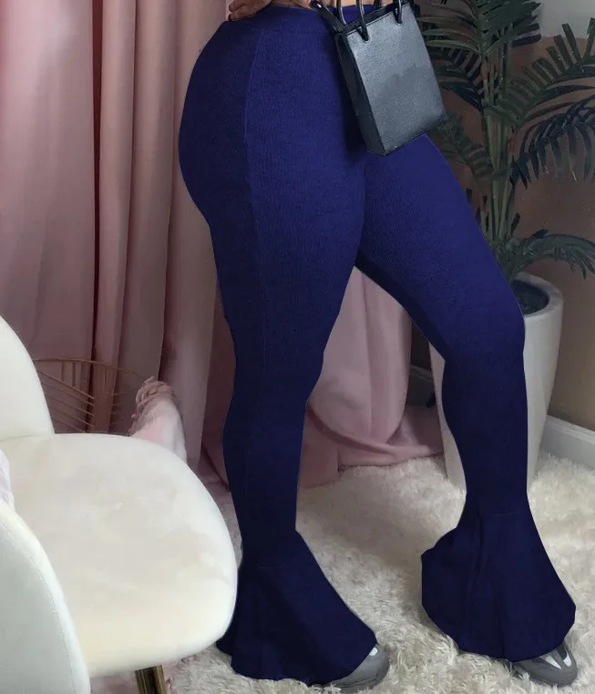 RD Casual Women Flare Pants Full Length Flared Pants High Elasticity Bell Bottom Trousers Long Boot Cut Pants Girls Outdoor Wear