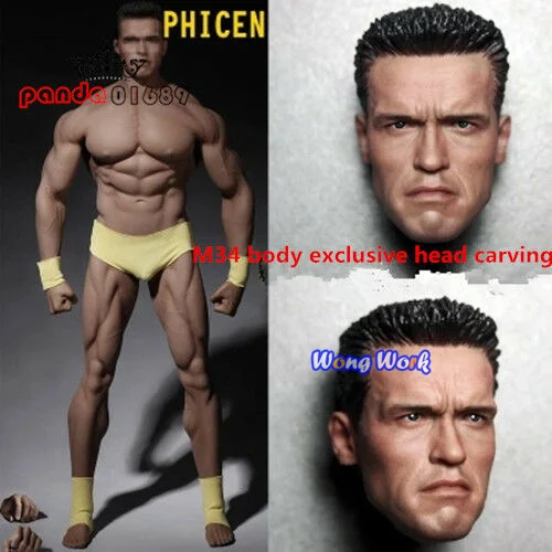 Wong Work 1/6 Phicen супер гибкий мужской мышечный бесшовный PL2016-M34 тела
