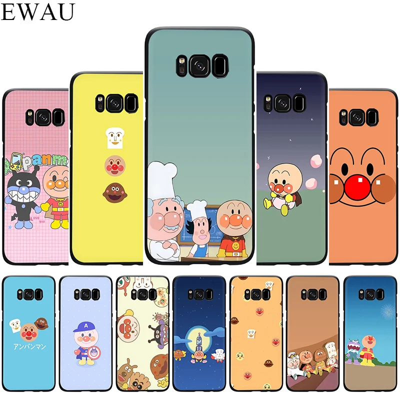 

EWAU Anpanman Silicone phone case for Samsung Galaxy S6 S7 Edge S8 S9 S10 Plus S10e Note 8 9 10 M10 20 30 40