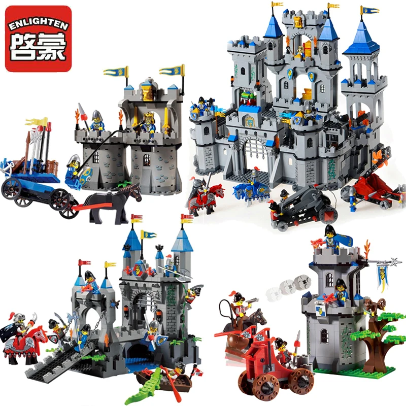

Enlighten Compatible Castle Blocks Dragon Knights Caribbean Pirate Sets Model Bricks Building Blocks Boys Child Kids Toys Gifts