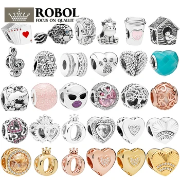 

PBD ZZ 18 925 Sterling Silver 1:1Original Model Charm Beads with Original Carvings for Ladies Jewelry Gifts for DIY Bracelets