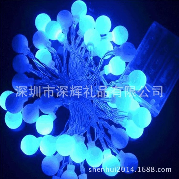 

LED Battery round Ball Lighting Chain 2 M 20 Lights 3 M 30 Lamp 5 M 40 Lamp 10 M 80 S christmas Decoration Small Color