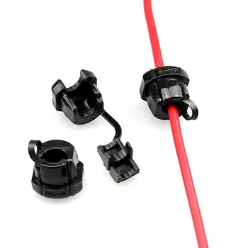 

100pcs plastic strain relief bushing cable holder 6N-4 Power cord buckle clamp wire Grommet protective cover Wiring Accessories