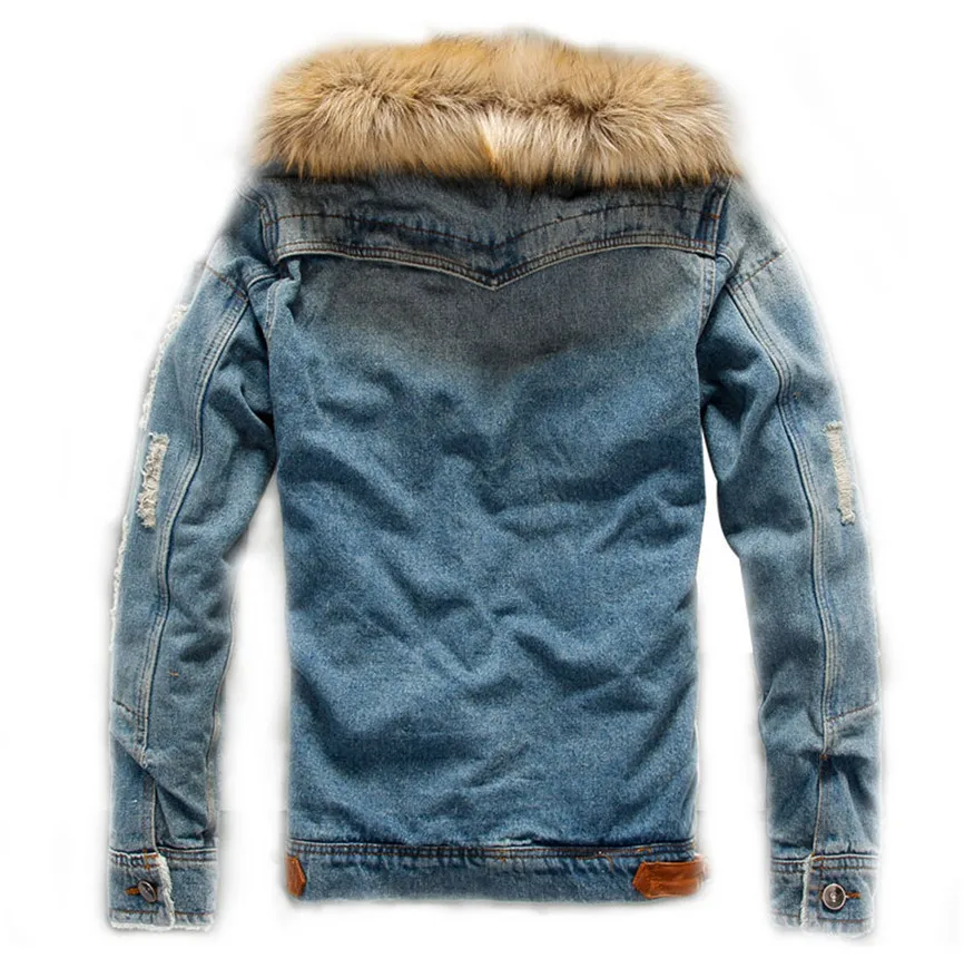 Джинсовая куртка с мехом, мужская осенне-зимняя куртка, много карманов, пуговица, полоскающая, флисовая, джинсовая, с капюшоном, Мужская джинсовая куртка, хлопок
