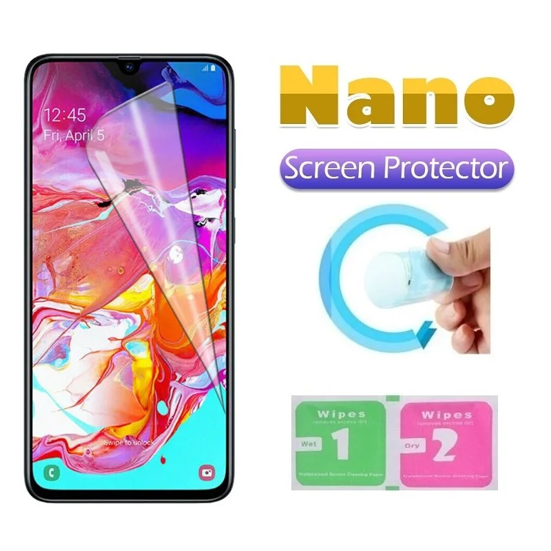 Nano Protective Film for Samsung A71 A70 A70s Protection Screen Protector Foil Explosion-Proof | Мобильные телефоны и