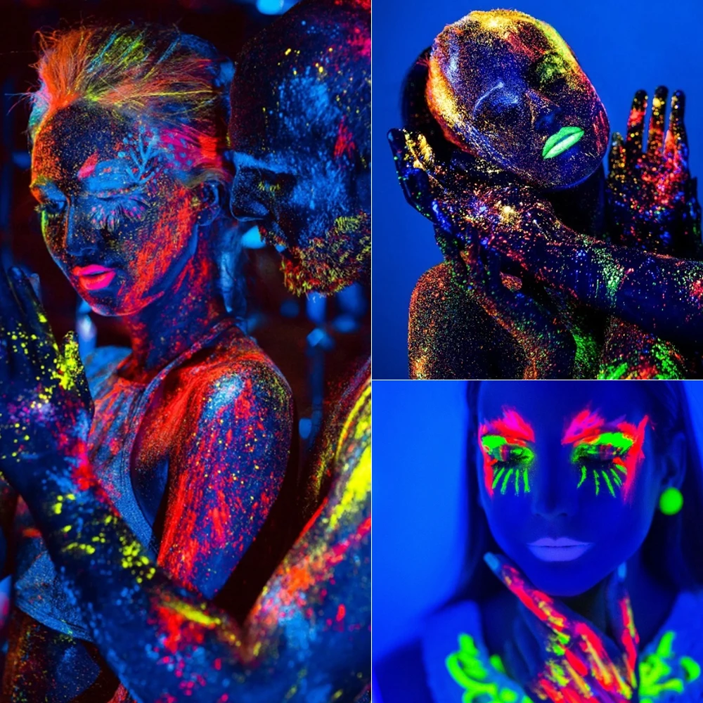 UV Body Paint 8 Color Body Paint For Skin Body Face Paint Makeup Palette  Glowing Effects Face Painting Palette For Art Theater - AliExpress