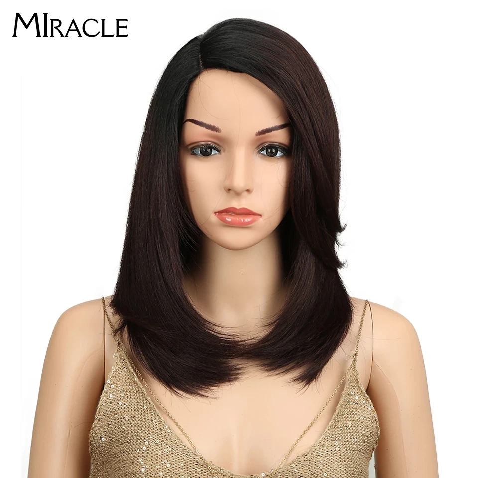 Low Cost Miracle Long Straight Wig With Bangs Side Fringe Lace
