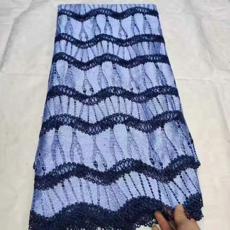 as picture Все еще летают последние нигерийские водорастворимые кружевные ткани Tissu Африканский гипюр шнур кружевная ткань с камнями хлопок сухое кружево 5 ярдов - Цвет: as picture