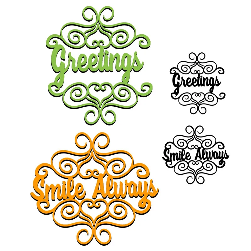 

Naifumodo Word Dies Flower Frame Metal Cutting Dies for DIY Scrapbooking Craft Card Embossing Die Cut New Template Stencil