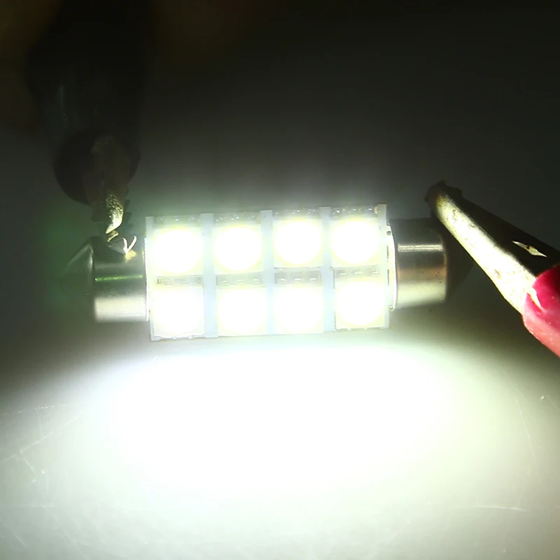 Posbay 10/20 шт 41 мм 5050 8 SMD белый микро общего автомобиля гирлянда для салона Купол