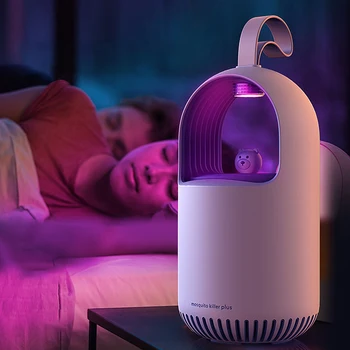 

Safety Cartoon Bear UV Led Mosquito Killer Lamp USB Electric Fly Insect Killer Bug Mosquito Pest Control Lamp Low Mute For Kids