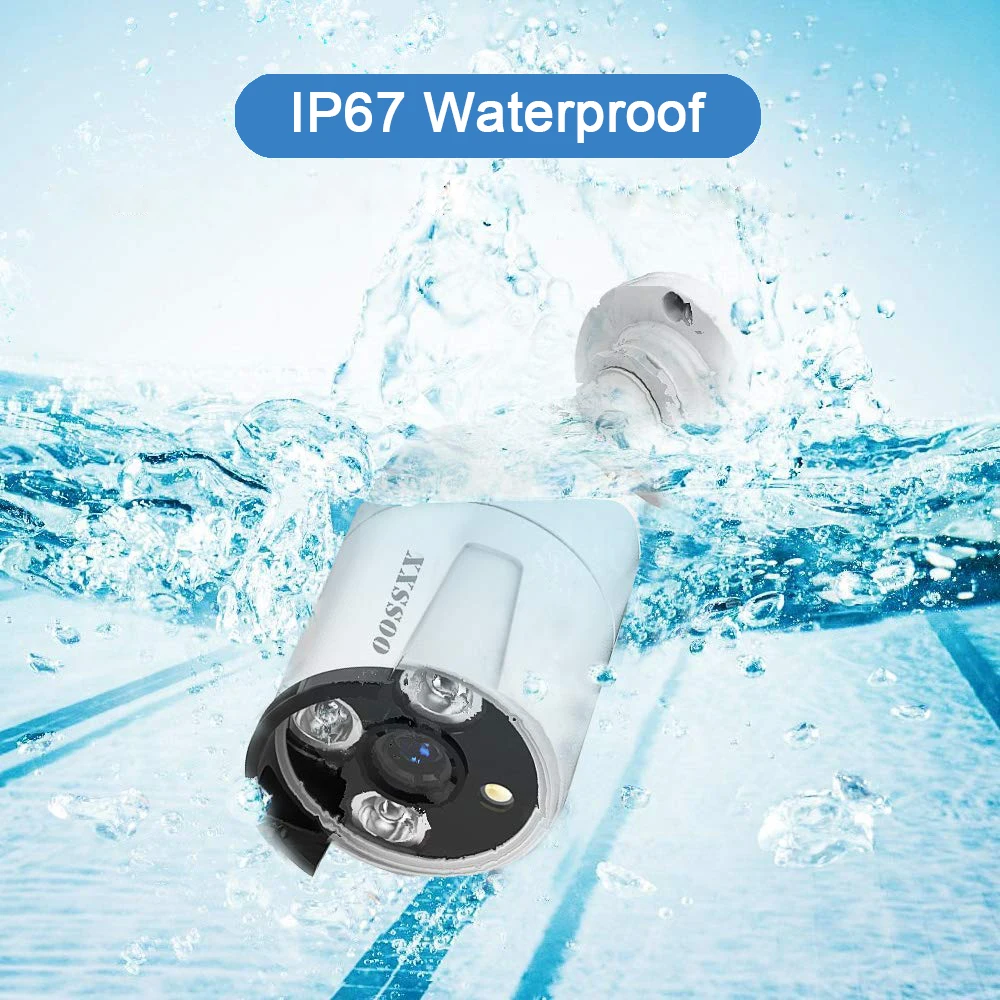 OOSSXX 5MP POE камера безопасности комплект 6 шт. 5.0MP ip-камера IR Cut уличная внутренняя IP67 водонепроницаемая CCTV видеонаблюдение NVR