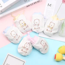 Нескользящие перчатки для новорожденных; зимние теплые хлопковые варежки; Детские кашемировые милые варежки с героями мультфильмов для малышей