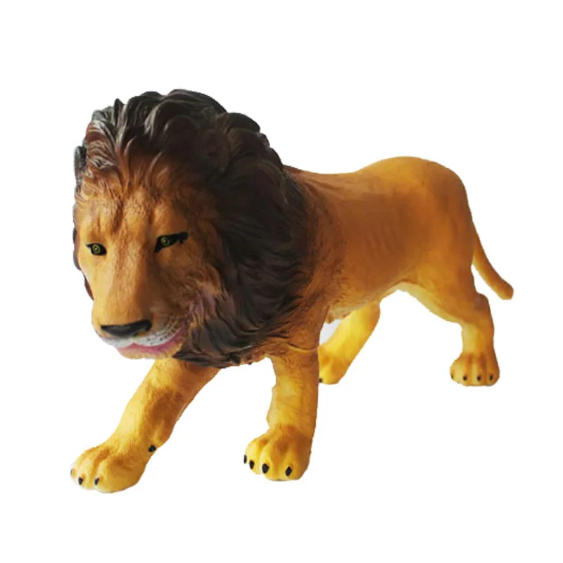

Soft Silcone Animal Model Tiger Lion Extra Large Gum Filling Silk Floss Wild Animal