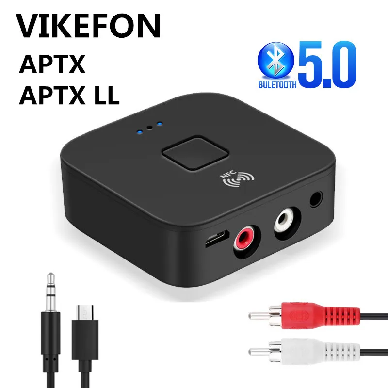 Bluetooth 5 0 RCA аудио приемник APTX LL 3 мм AUX разъем Музыкальный беспроводной адаптер с