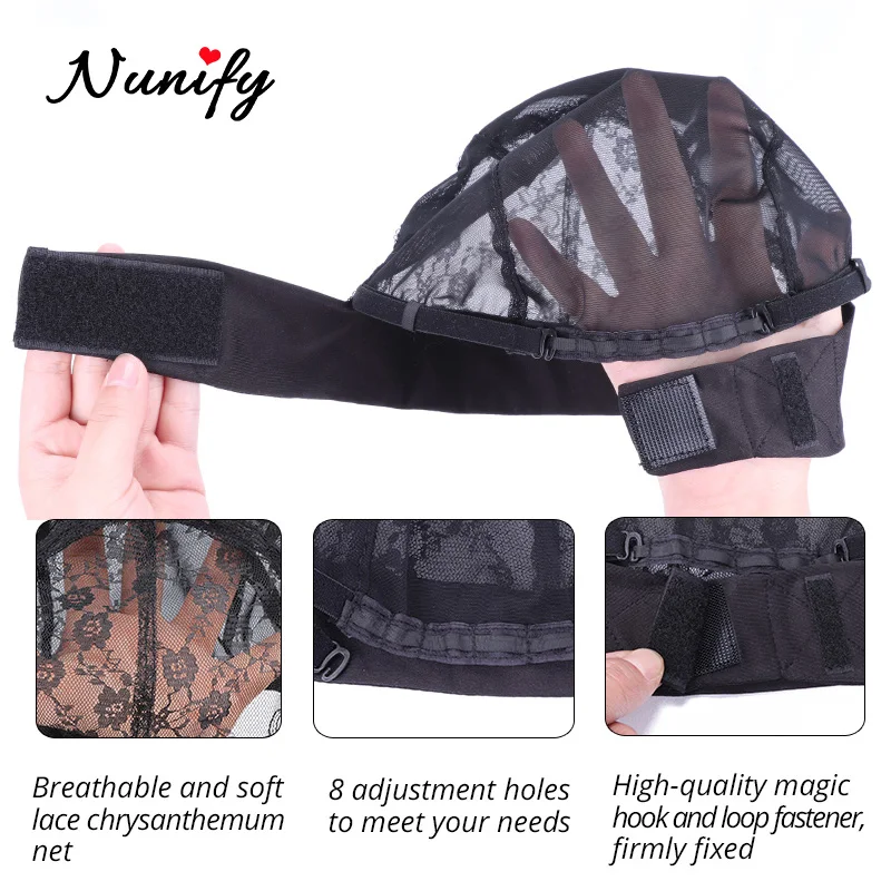 Hair Grip Wig Cap 1Pcs/Lot Nunify Head Band Wig Caps For Making Headband Wigs Stretchable Grip Band Cap Non Slip Hair Base