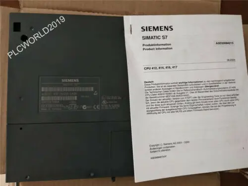 6 ES7412-2xg00-0AB0 Процессор модуль Процессор 412-2 72K+ 72KB 0,2 MS/K 6ES7 412-2xg00-0AB0