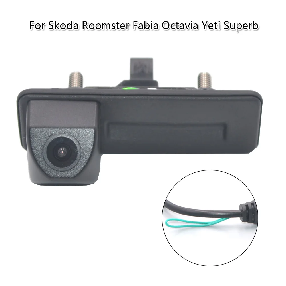 New Black Car Rear Vision Waterproof Camera HD Smart Dynamic Car Wide Angle Camera For Skoda Roomster Fabia Octavia Yeti Superb