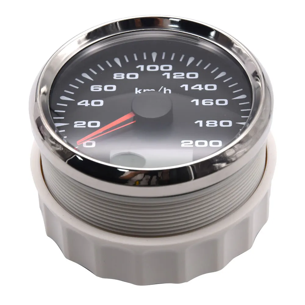 85mm GPS Speedometer Motor Auto Waterproof GPS Gauge Meter Boat 200kmh Digital Odometer for Truck Car Speedometer Gauge Black