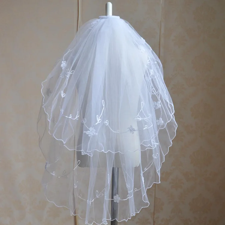 

Women's Supply of Goods Hot Selling Multi-Level Gauze Flower Veil Top Grade Glorious Bride Veil