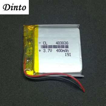 

Dinto 403030 Rechargeable 3.7V 400mAh Li-Polymer Battery Li-ion Lithium Batteries Lipo Cells for MP3 MP4 GPS Detector Watch