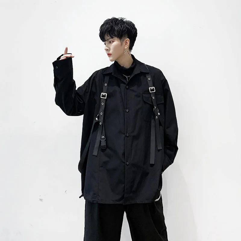 Рубашка карго Мужская/женская с длинными рукавами свободная повседневная