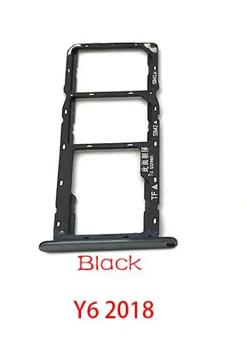 Y6 2018 Black Сменный держатель слота лотка для sim-карты для huawei Y6 Y7 Prime Y9 - Цвет: Y6 2018 Black