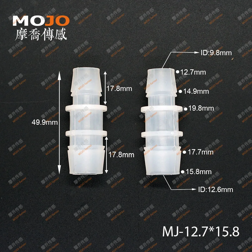 MJ-S12.7x15.8(10 шт./лот) PP Reducing Straght Тип колючей воды фитинги разъемы