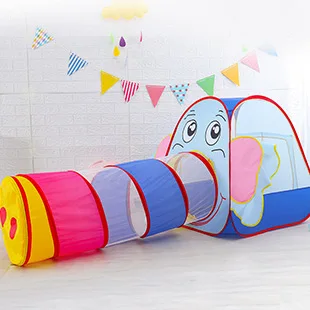 KID'S Tent Game House Indoor Crawl Tunnel Three-piece Set Foldable Shooting Oceans Ball Pool