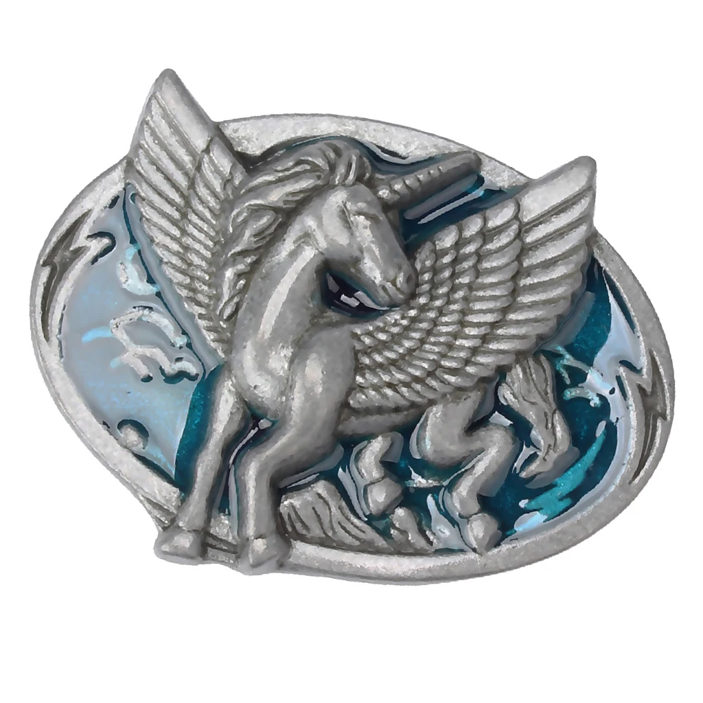 Unicorn Design Belt Buckles Rodeo Unicorn Men's Vintage Belt Buckle for Women Cowboys