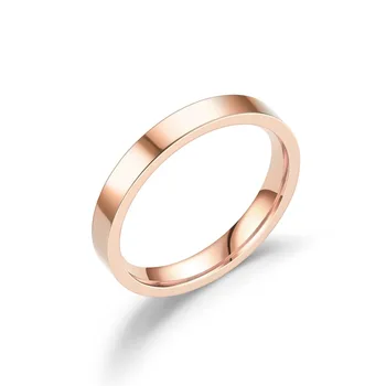 JIOROMY 3mm Thin Rings Female Jewelry Man Black Rose Gold Color Stainless Steel Elegant Party Tail Ring for Women Lover Gift