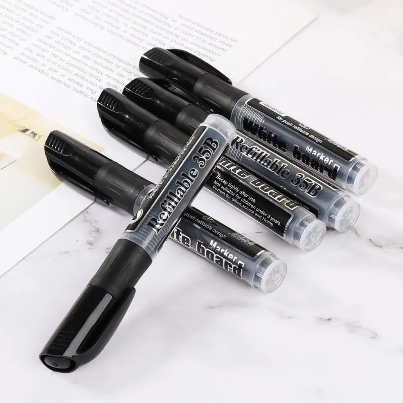 Erasable Whiteboard Marker Pen Dry-Erase Sign Ink Refillable Office School Supplies Student Gift LX9A