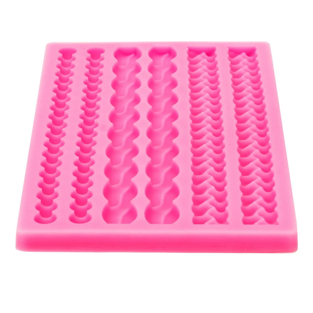 Cake Border Silicone Fondant Mold Chocolate Candy Sugar Mold Baking Mold Braid Rope Bakeware Cake Decorating