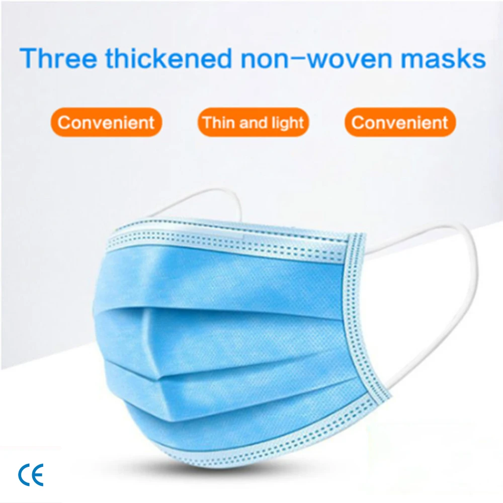 

Disposable Masks 10/200 pcs Mouth Mask 3-Ply Anti-pollution Dust FFP3 KF94 N95 Nonwoven Elastic Earloop Salon Mouth Face Masks