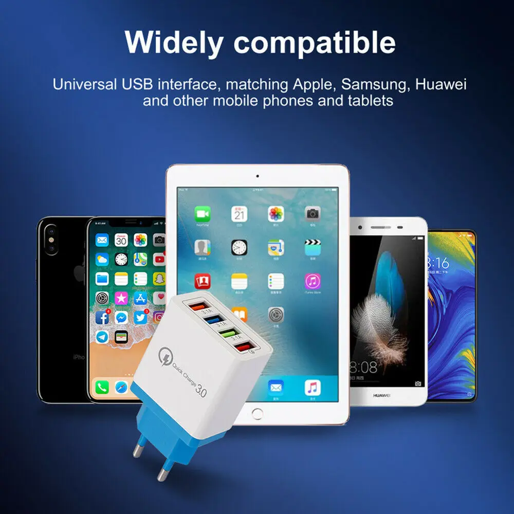 USB 3 0 быстрое зарядное устройство для быстрой зарядки iPhone X 8 7 iPad быстрого