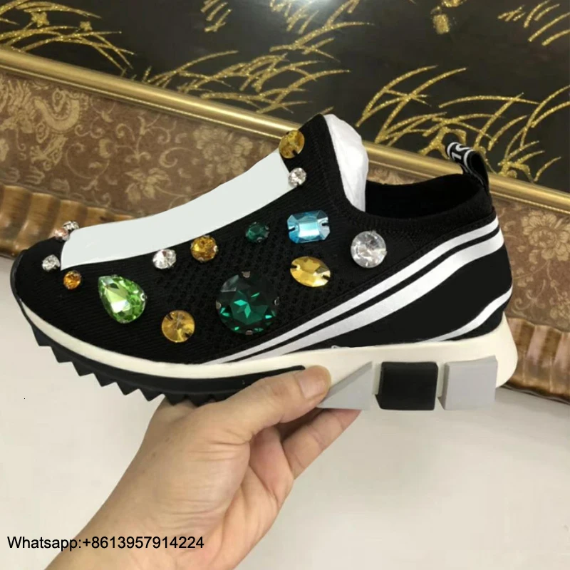 

Summer Platform Shoes Women Slip On Sneakers 35-44 Luxury Brand Designers Casual Flats Women Shoes Woman 2019 Black White Yellow