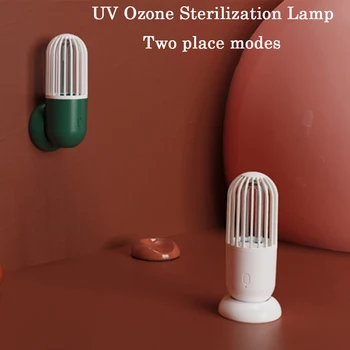 

Wall Hanging Portable UV Ozone Sterilizer Lamp 30s Delay Start UV Sanitizer Light For Wardrobe Cabinet Timing Disinfection Lamp